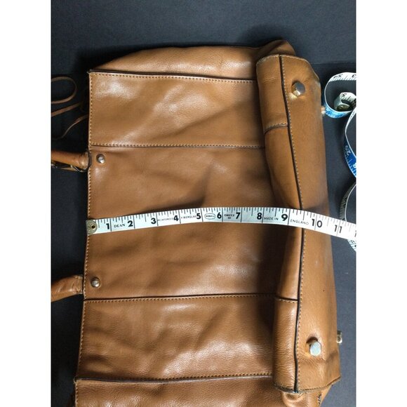 Rebecca Minkoff Mab Medium Side Zip Leather Tote Bag Double Handles Brown - Picture 6 of 9